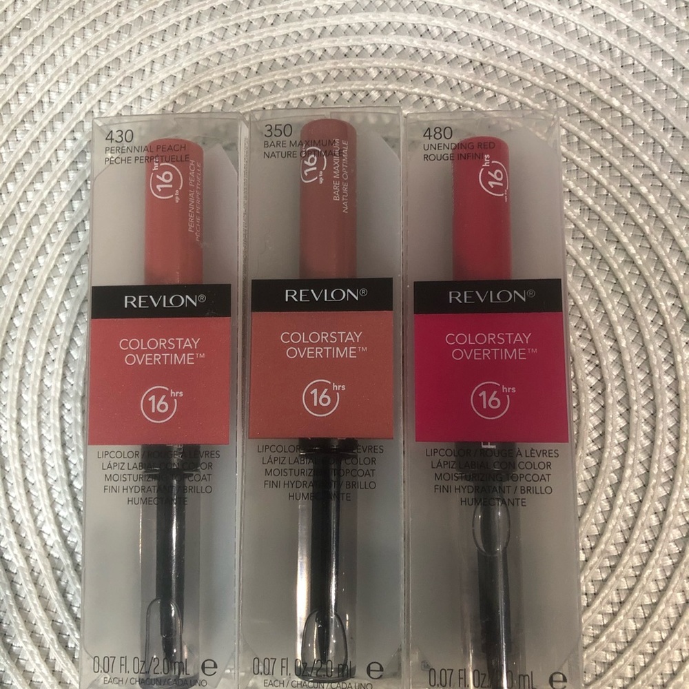 New Revlon Colorstay Overtime 16 hour Lipgloss Set